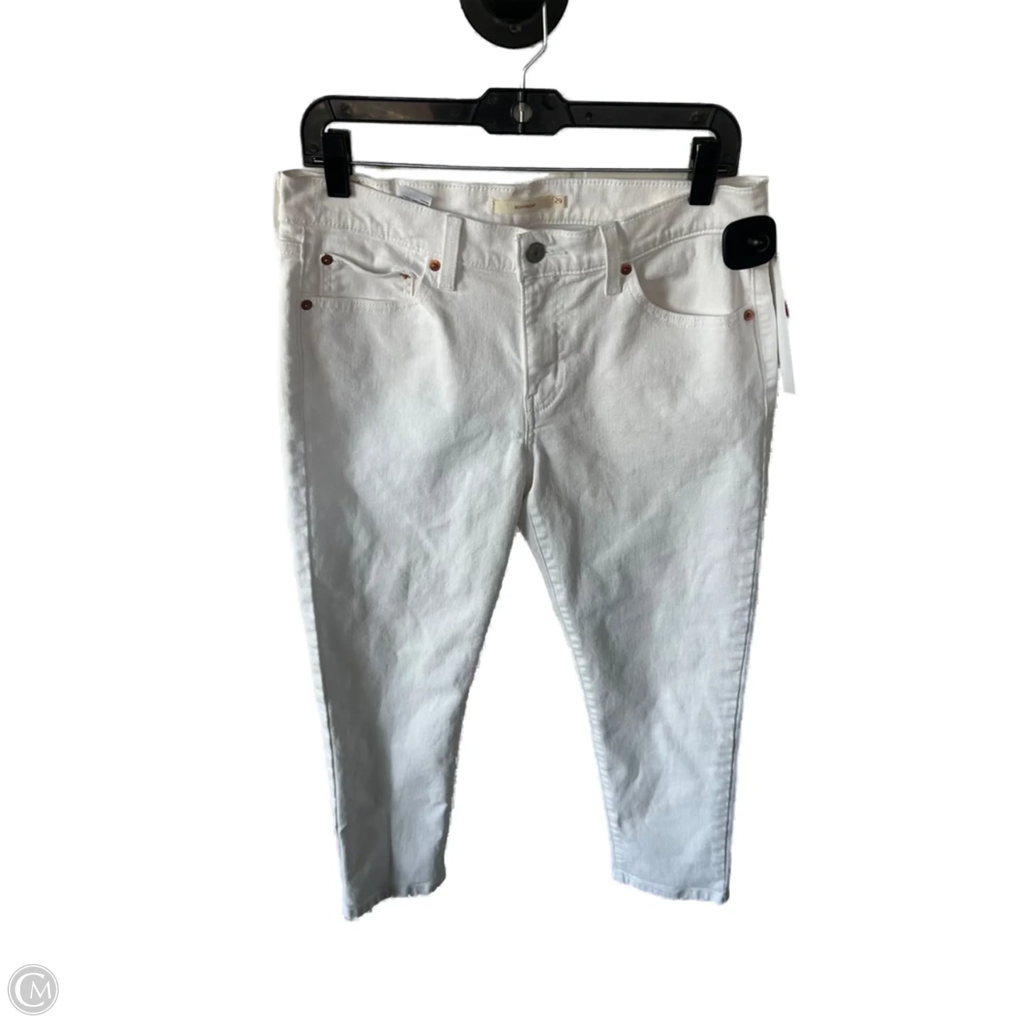 Jeans Boyfriend By Levis In White Denim, Size: 8