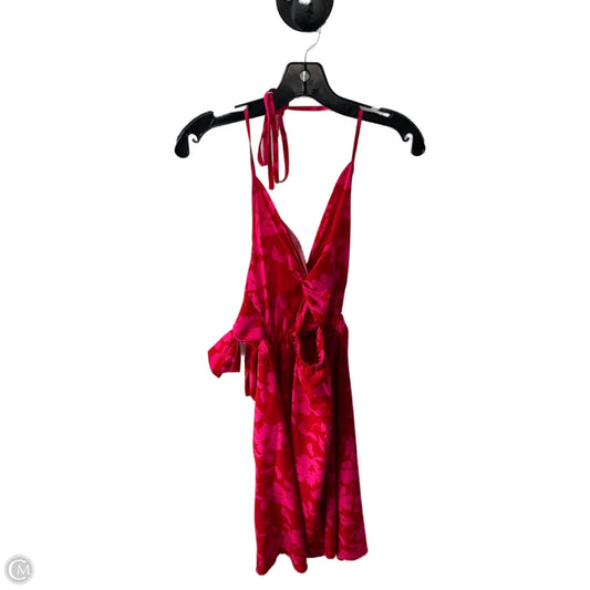 Dress Casual Midi By Shein In Pink & Red, Size: S
