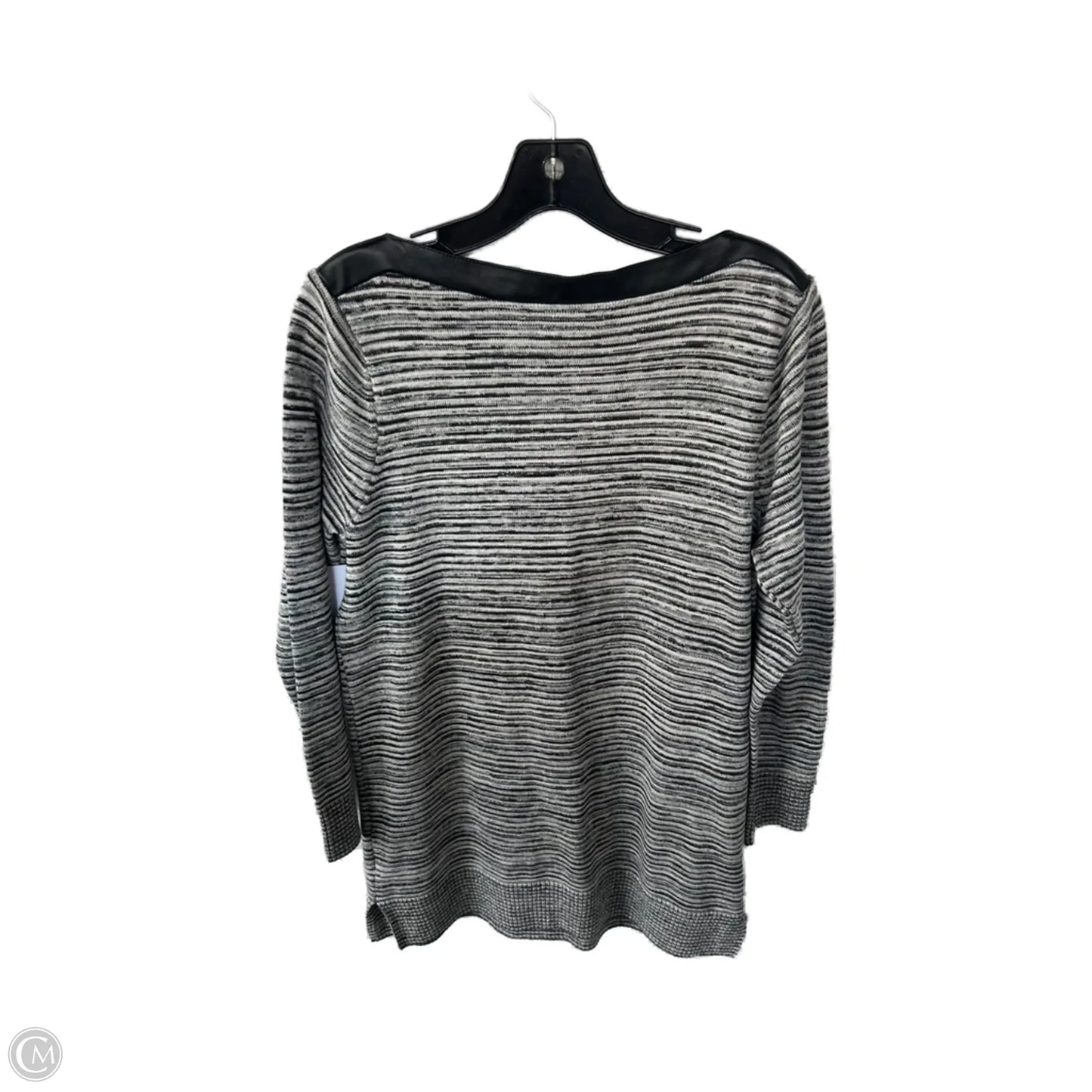Dress Sweater By Jeanne Pierre In Black & White, Size: M