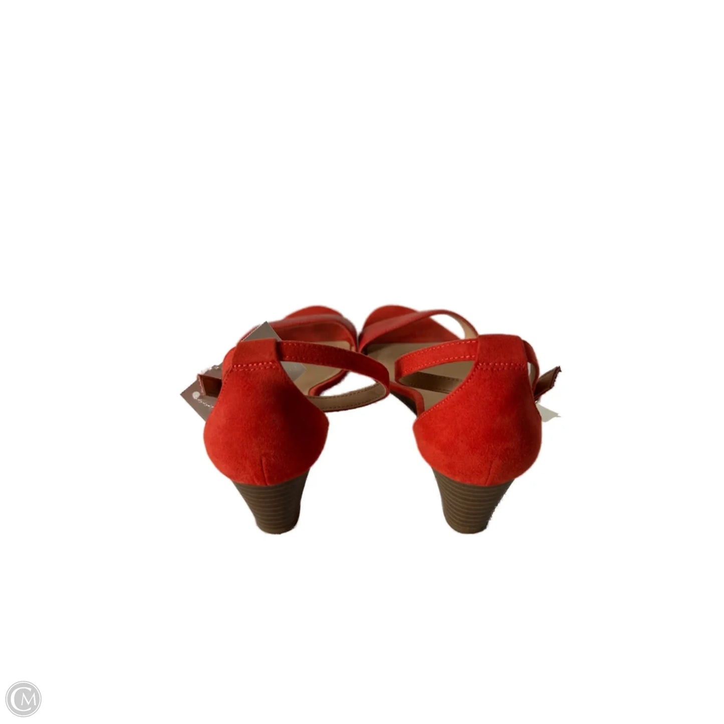 Sandals Heels Wedge By Ann Taylor In Orange, Size: 7