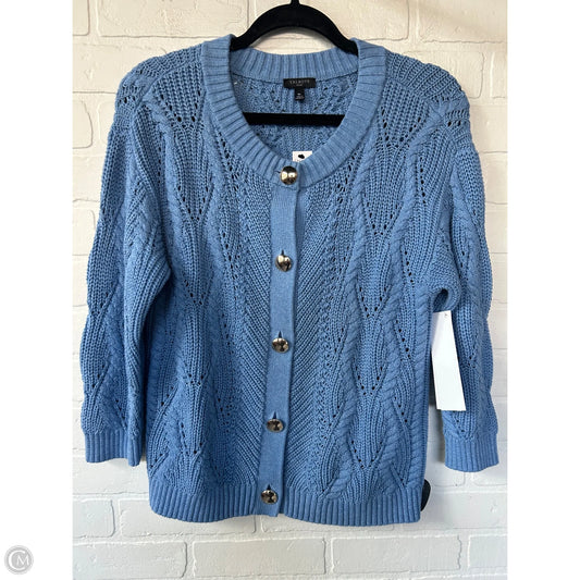 Sweater Short Sleeve By Talbots In Blue & Gold, Size: Mp
