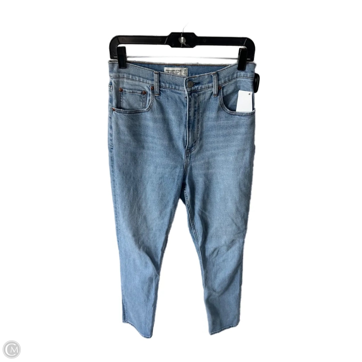Jeans Straight By Abercrombie And Fitch In Blue Denim, Size: 8l