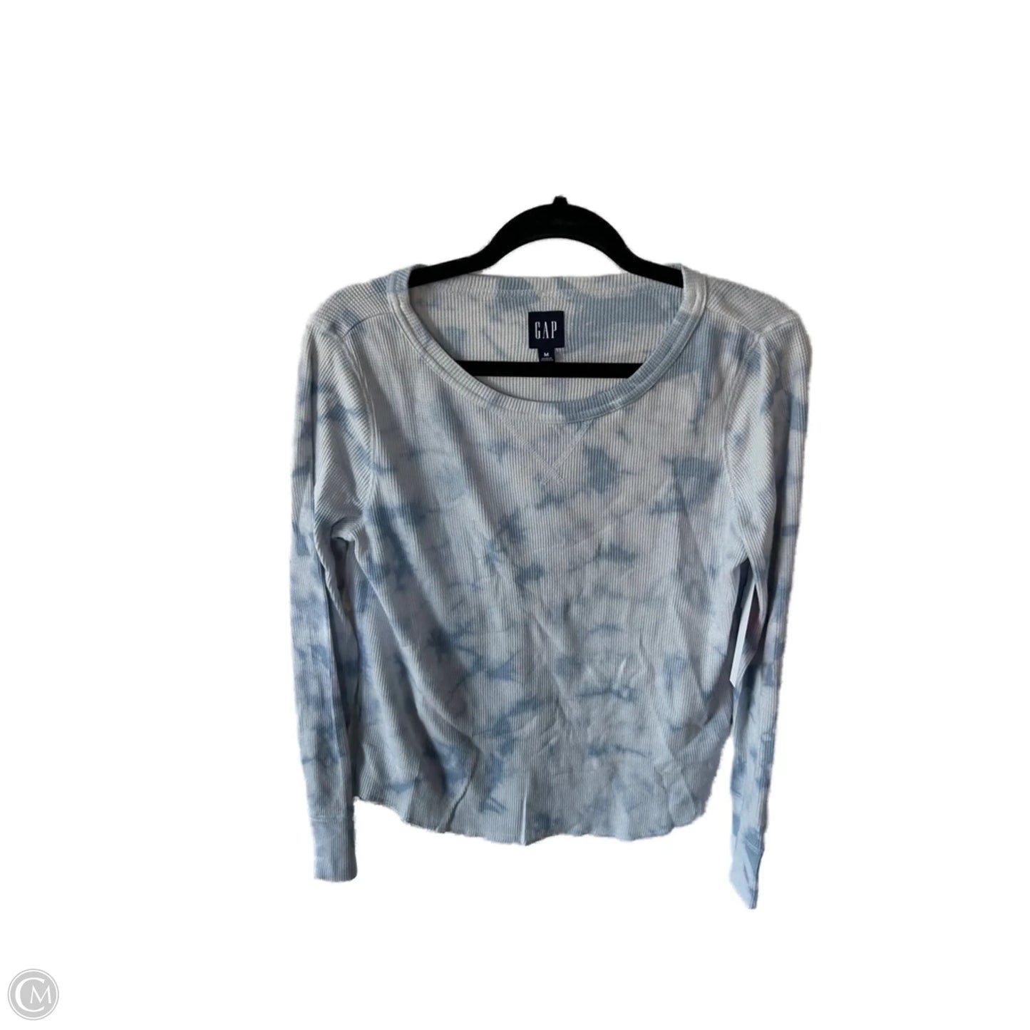 Top Long Sleeve Basic By Gap In Blue, Size: M
