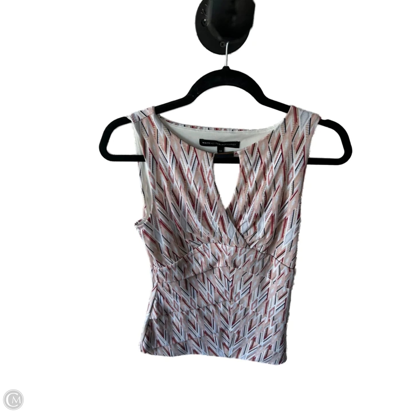 Top Sleeveless By White House Black Market In Brown & White, Size: Xs