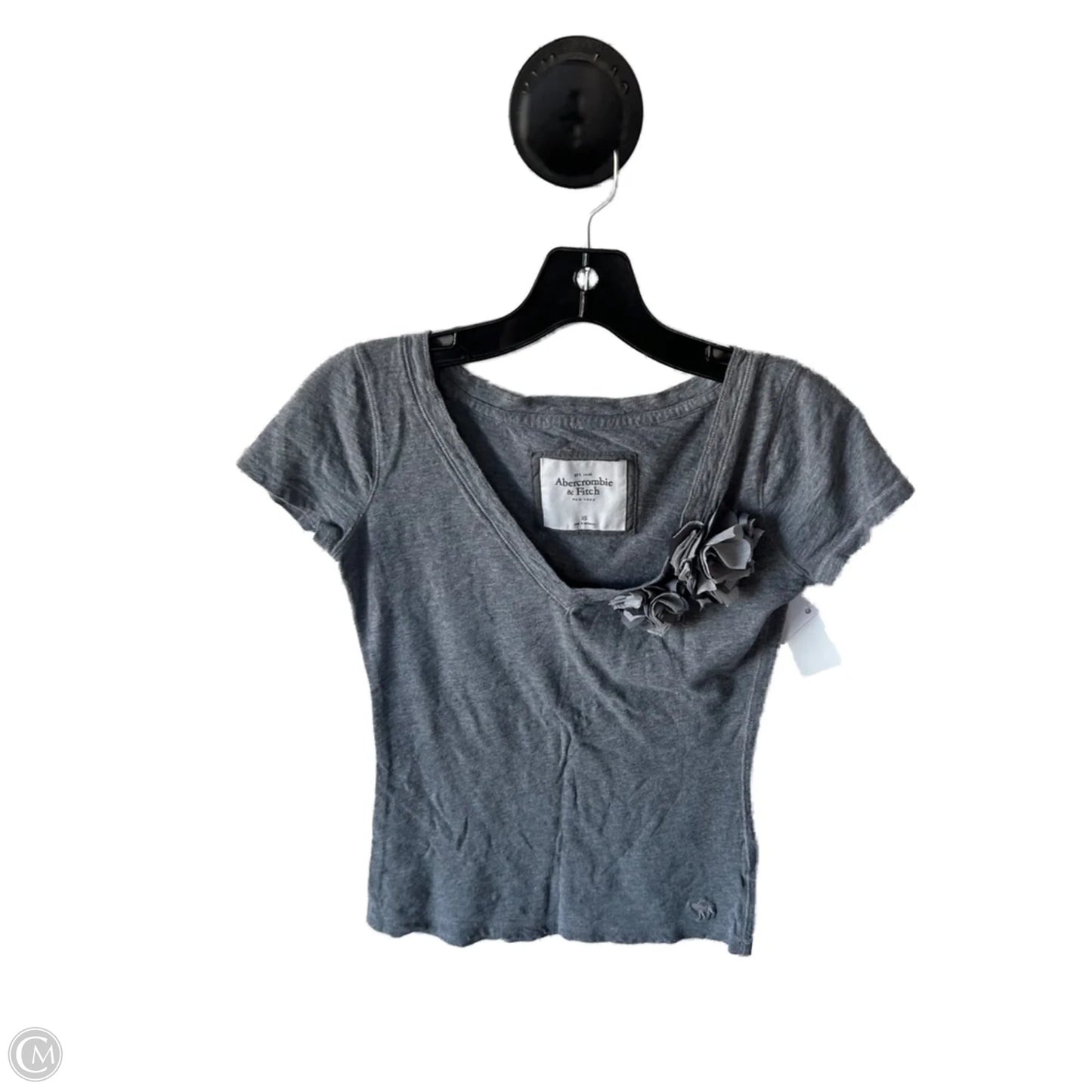Top Short Sleeve By Abercrombie And Fitch In Grey, Size: Xs