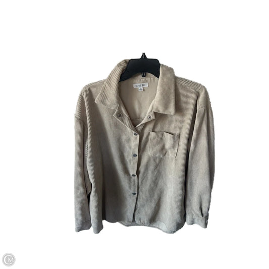 Jacket Shirt By Cme In Tan, Size: Xs