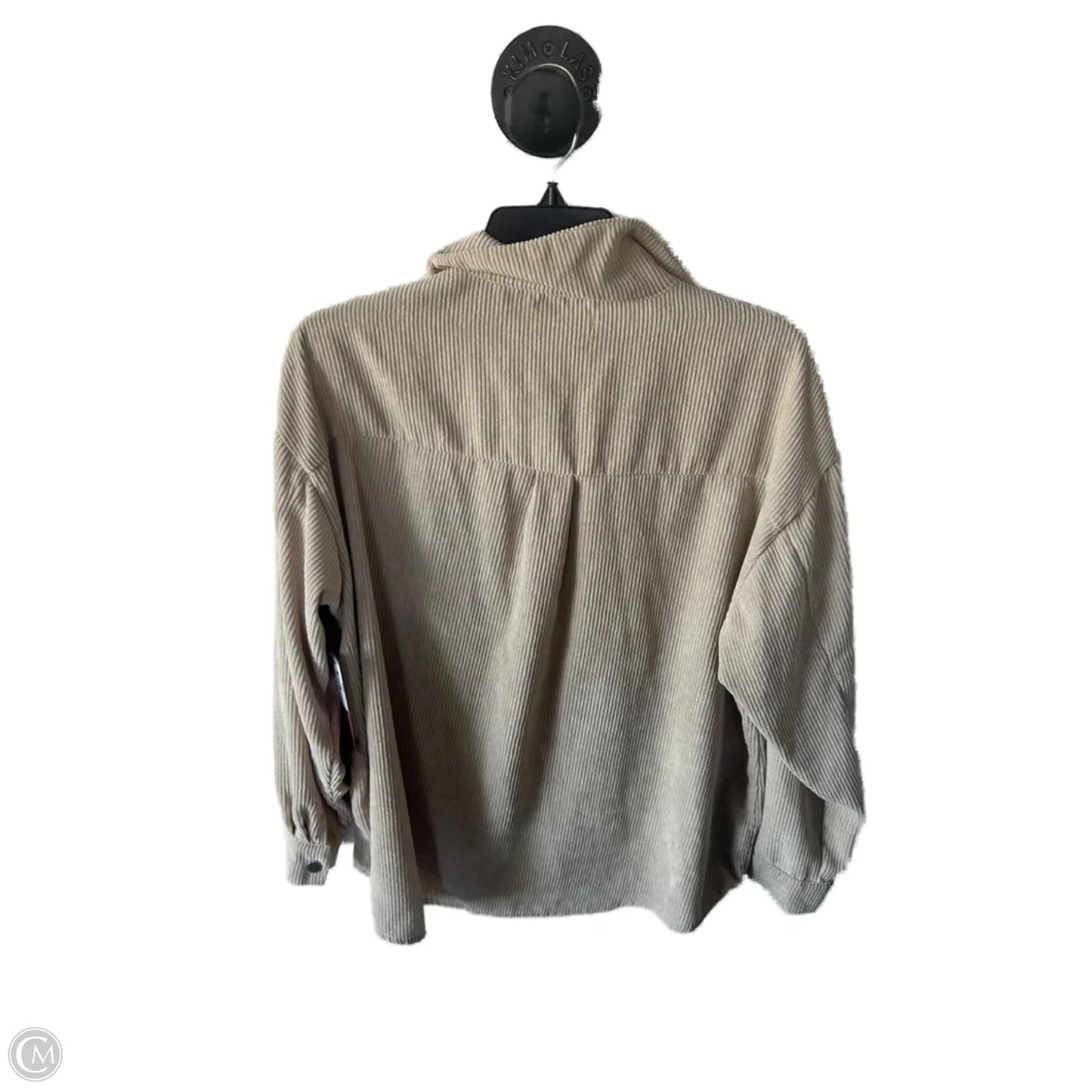 Jacket Shirt By Cme In Tan, Size: Xs