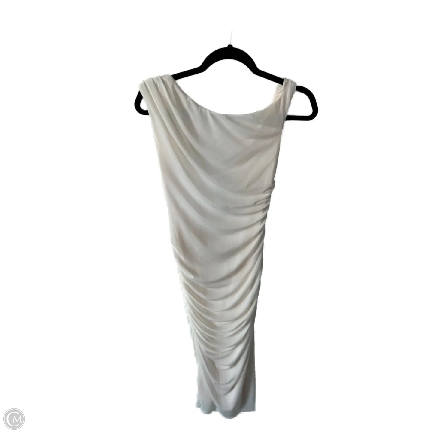 Dress Party Midi By Fashion Nova In Cream, Size: L