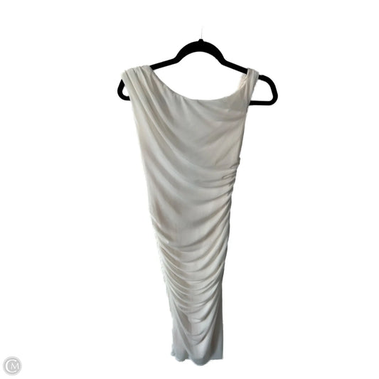 Dress Party Midi By Fashion Nova In Cream, Size: L