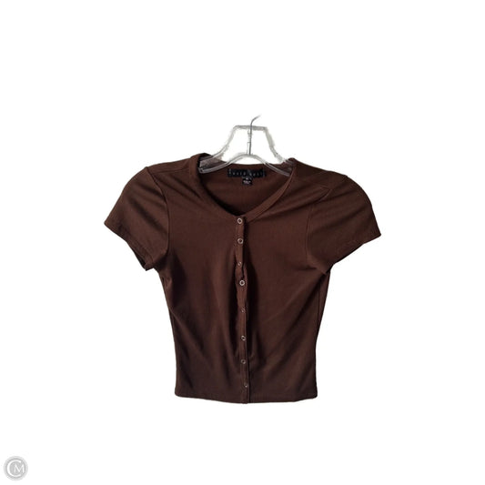 Top Short Sleeve Basic By Clothes Mentor In Brown, Size: M