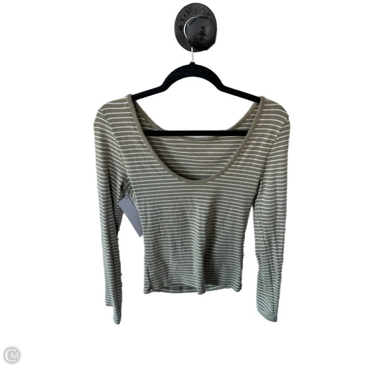 Top Long Sleeve By Universal Thread In Brown & White, Size: M