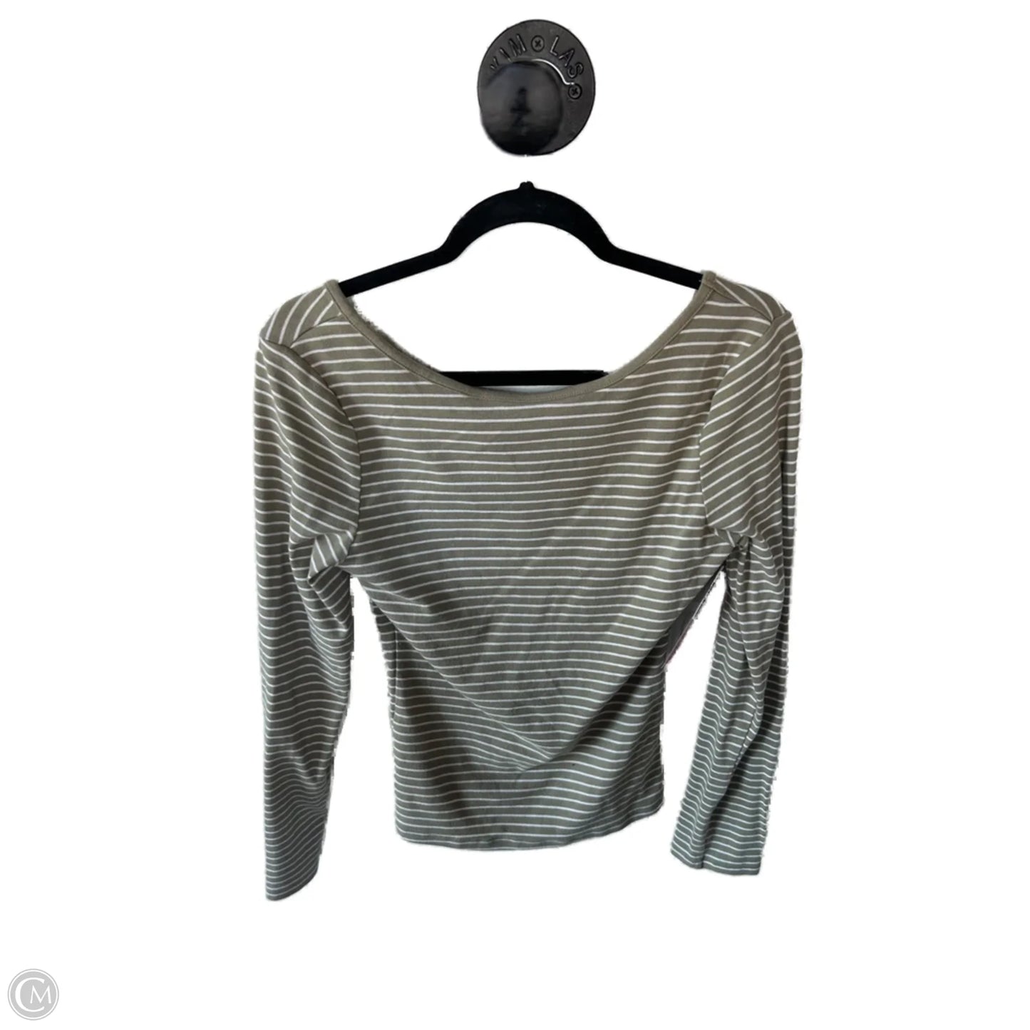 Top Long Sleeve By Universal Thread In Brown & White, Size: M