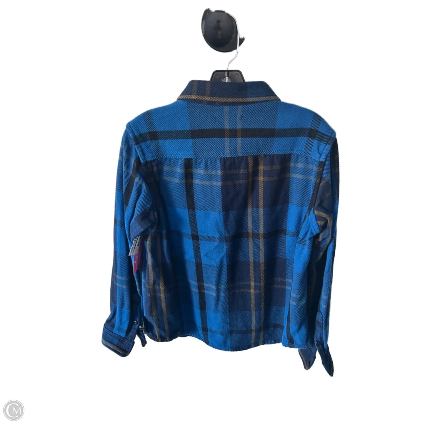 Jacket Shirt By Cmb In Blue & Gold, Size: Xs