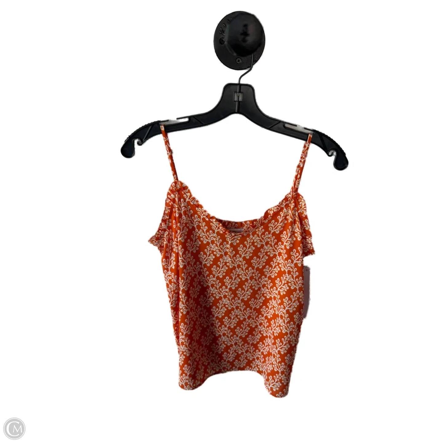 Top Sleeveless By Loft In Orange & White, Size: Xs