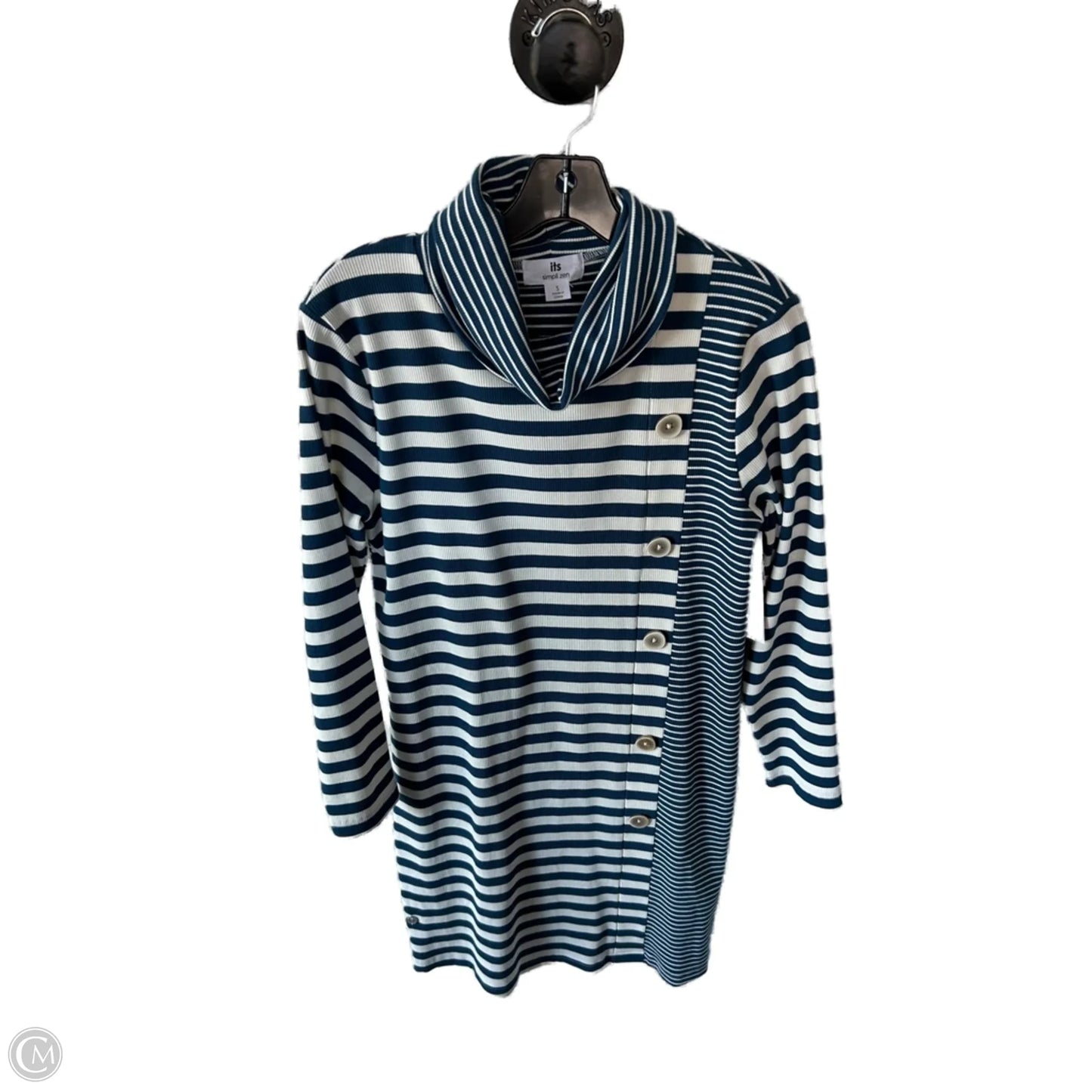 Dress Work By Clothes Mentor In Blue & White, Size: S