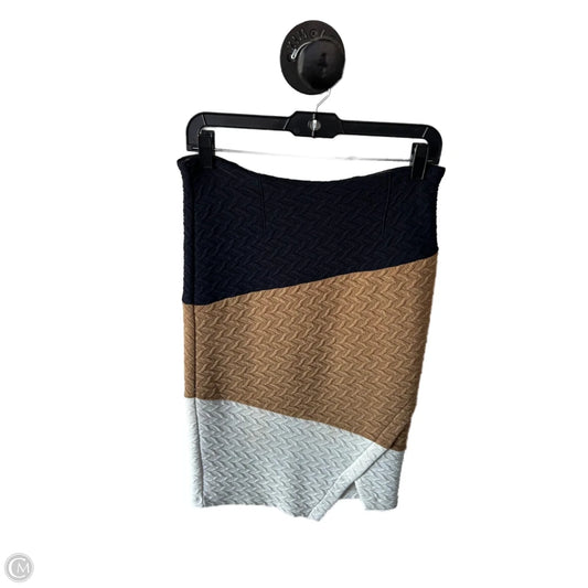 Skirt Midi By Hd In Paris In Blue & Tan, Size: 8