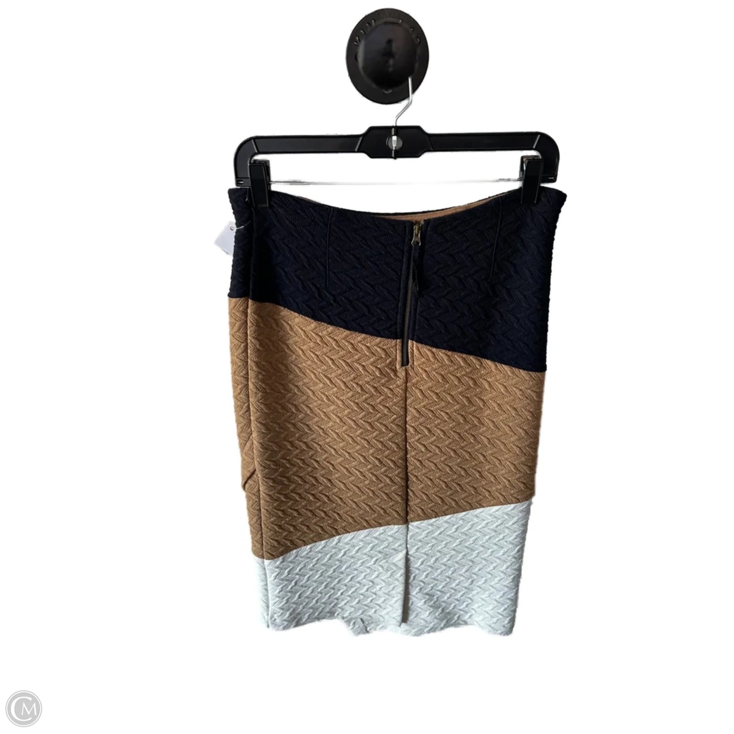 Skirt Midi By Hd In Paris In Blue & Tan, Size: 8