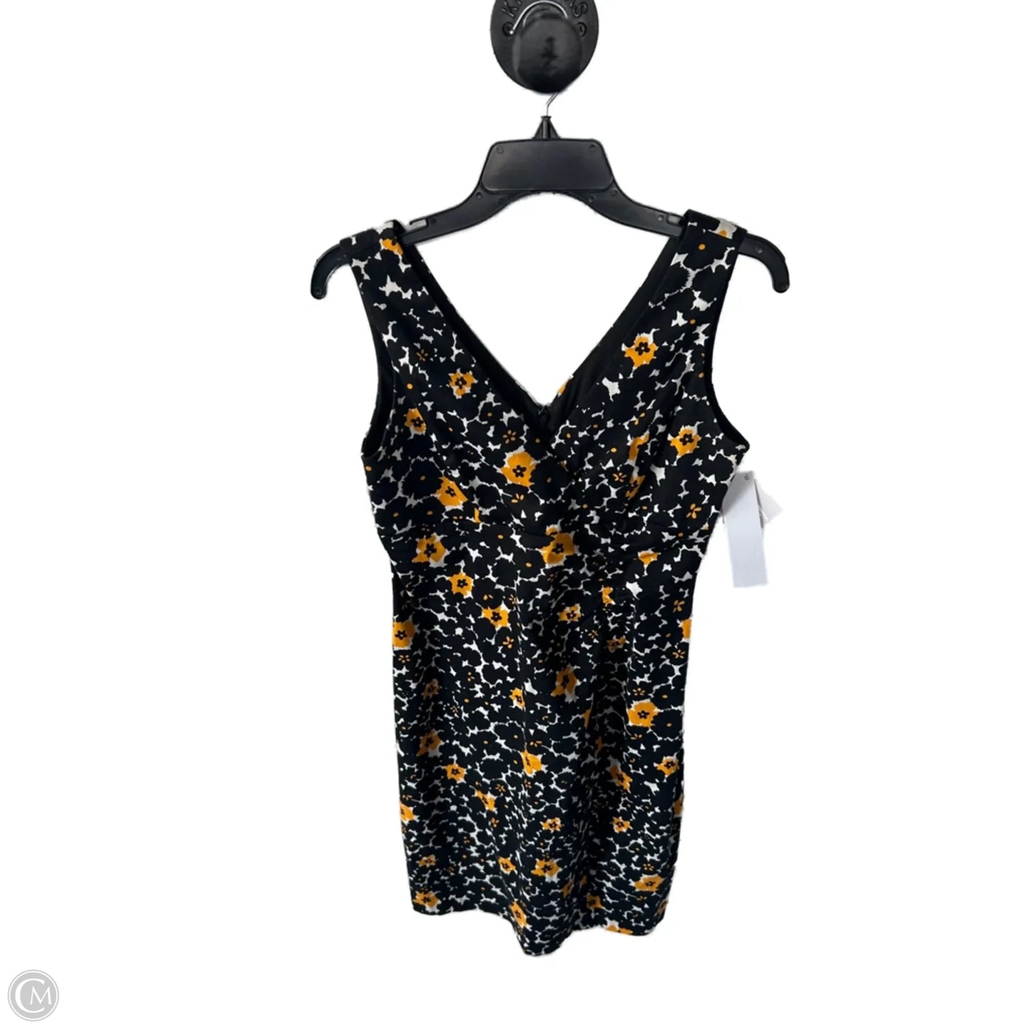 Dress Work By Donna Ricco In Black & Yellow, Size: S