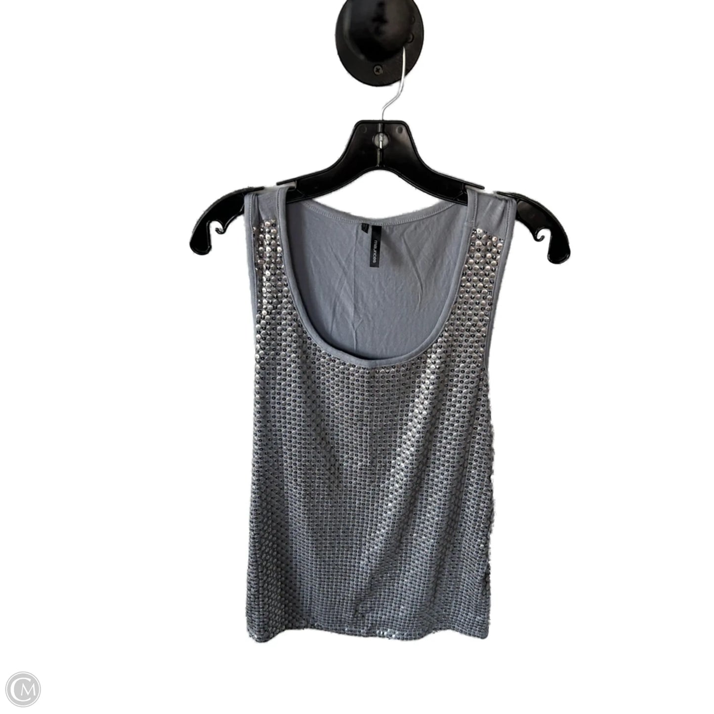 Top Sleeveless By Maurices In Grey & Silver, Size: L