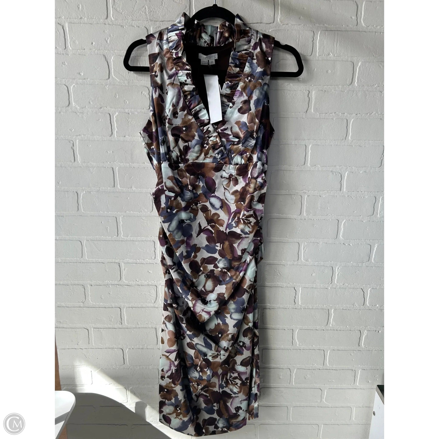 Dress Party Short By London Times In Brown & Cream, Size: M