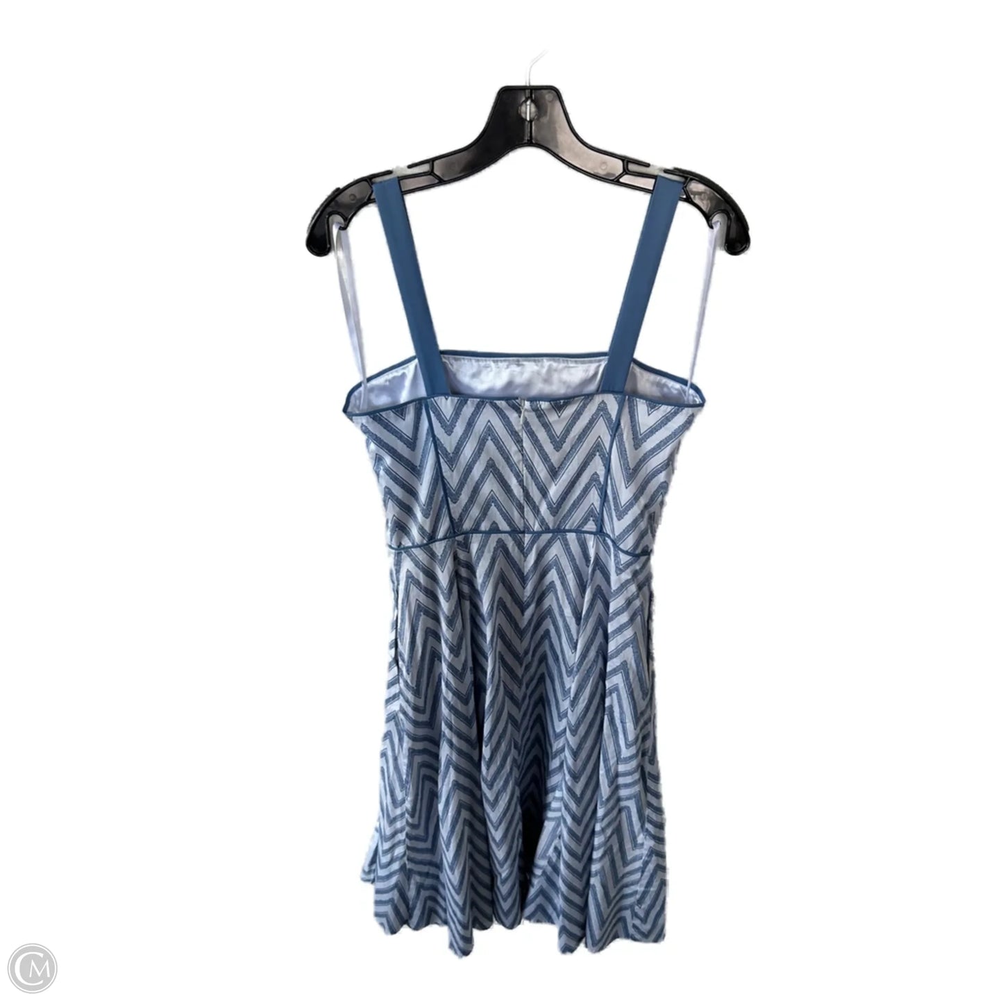 Dress Casual Midi By White House Black Market In Blue & White, Size: S