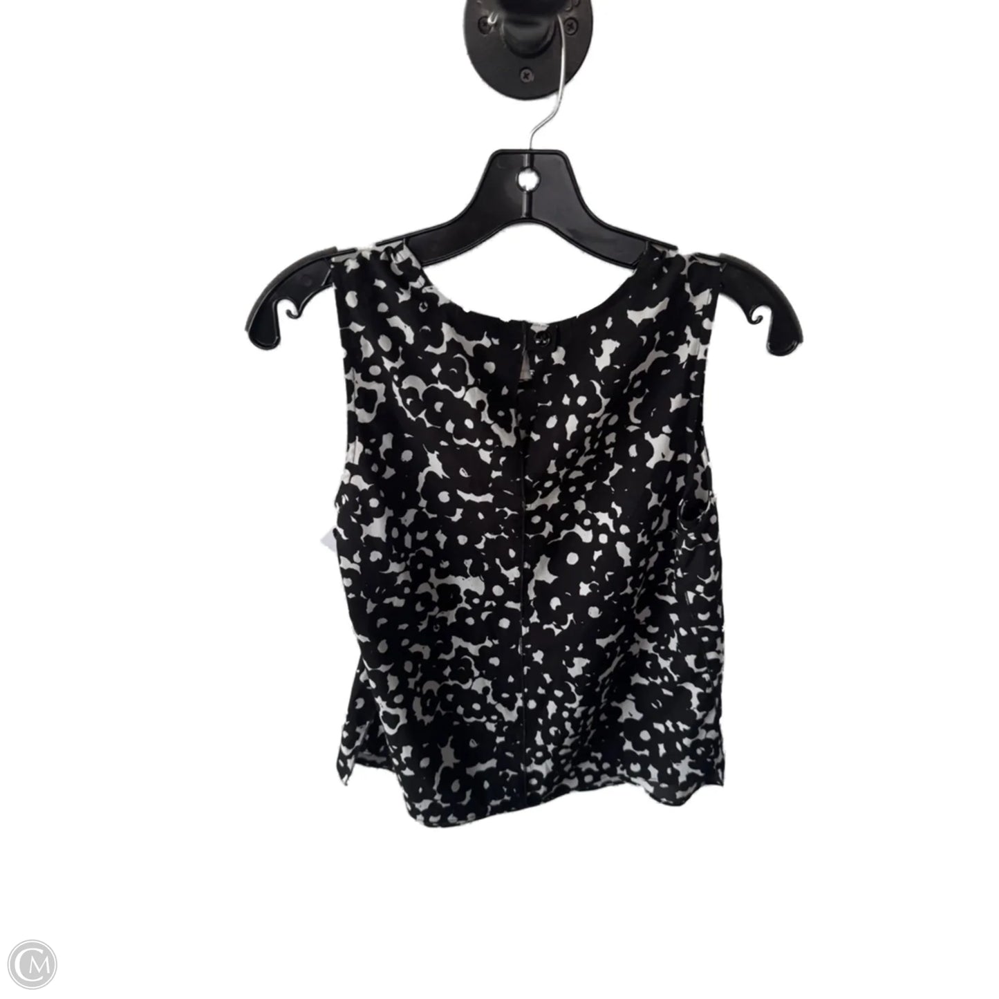 Top Sleeveless By Cabi In Black & White, Size: S