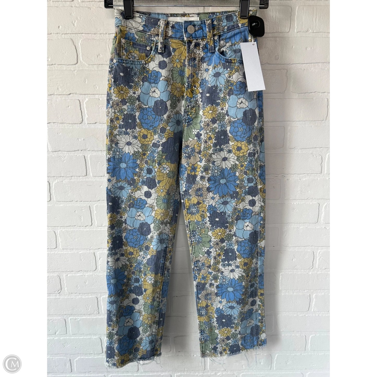 Jeans Skinny By Mother In Blue & Yellow, Size: 0