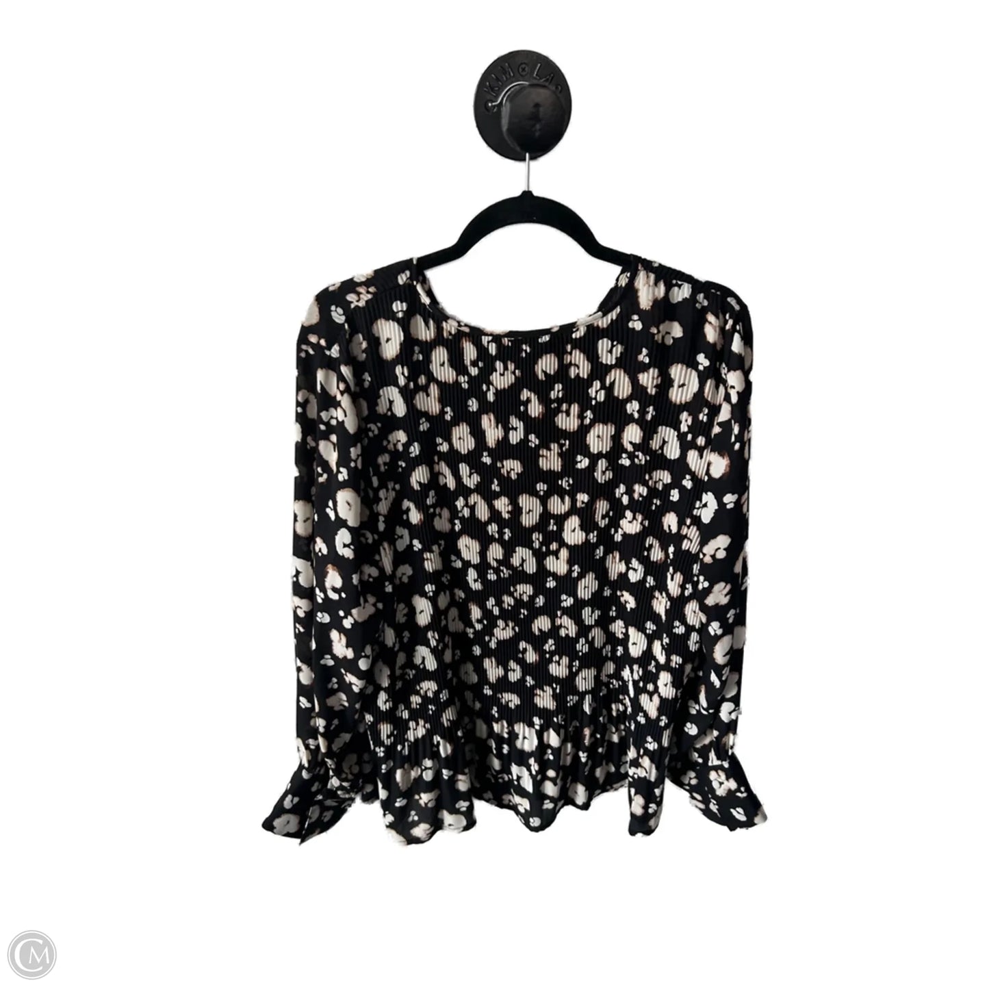 Top Long Sleeve By Simply Vera In Black & Brown, Size: Xxl