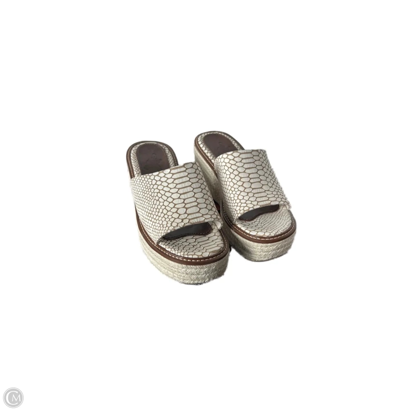 Sandals Heels Wedge By Freebird In Snakeskin Print, Size: 9
