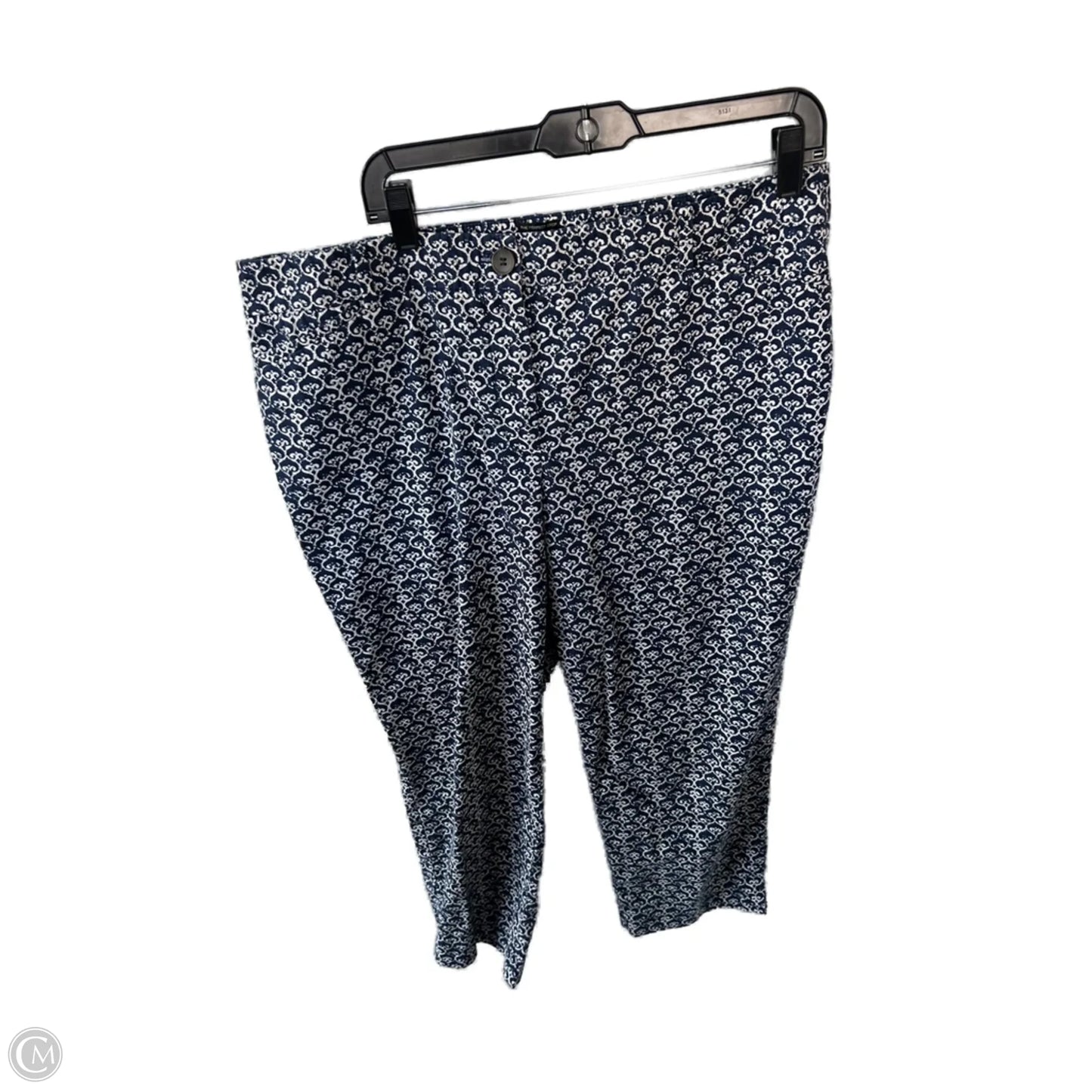 Pants Cropped By Talbots In Blue & White, Size: 14