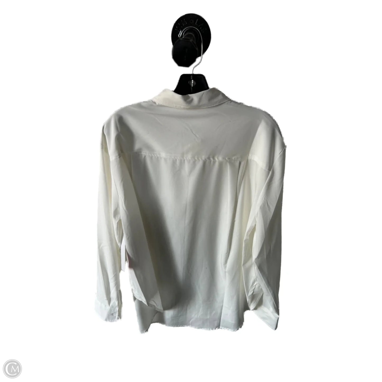 Top Long Sleeve By Clothes Mentor In White, Size: L