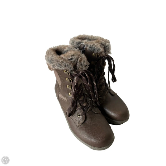 Boots Ankle Flats By Earth Origins In Brown, Size: 8
