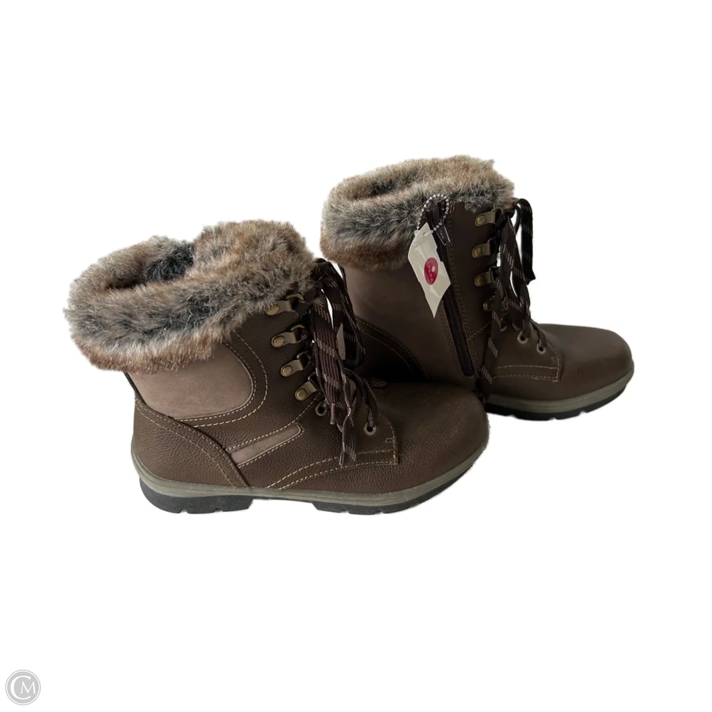 Boots Ankle Flats By Earth Origins In Brown, Size: 8