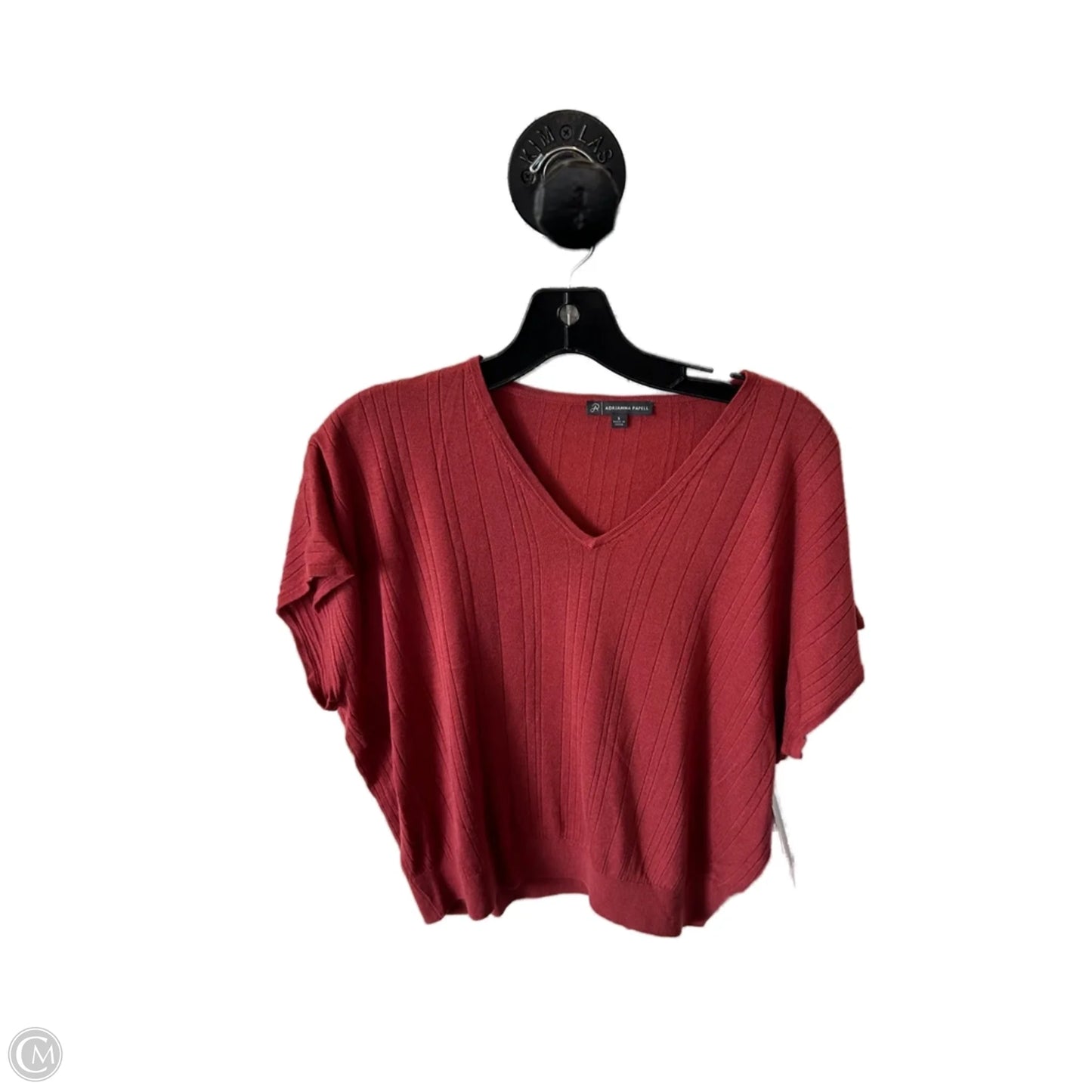 Sweater Short Sleeve By Adrianna Papell In Orange, Size: S