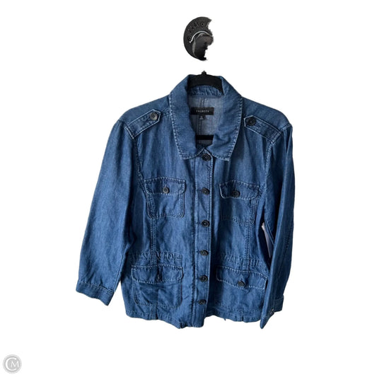 Jacket Denim By Talbots In Blue Denim, Size: Xl