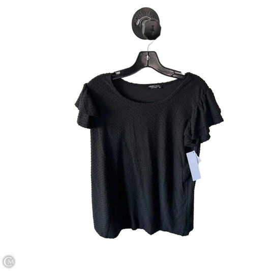 Top Short Sleeve By Clothes Mentor In Black, Size: S