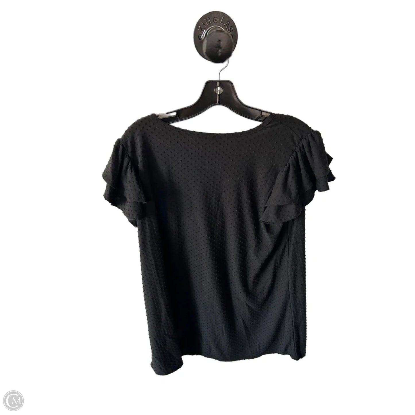 Top Short Sleeve By Clothes Mentor In Black, Size: S