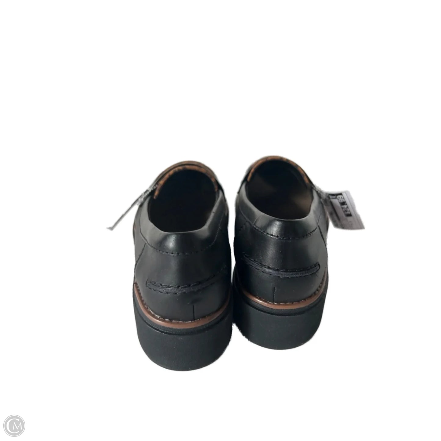 Shoes Flats By Clarks In Black & Brown, Size: 9.5