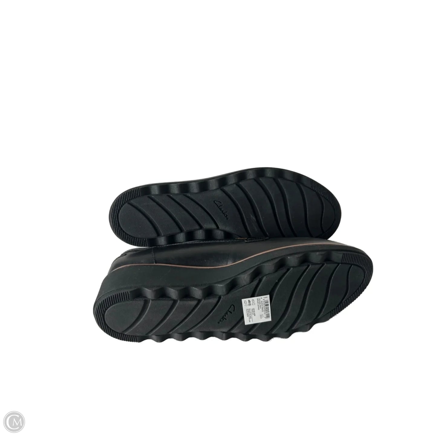 Shoes Flats By Clarks In Black & Brown, Size: 9.5