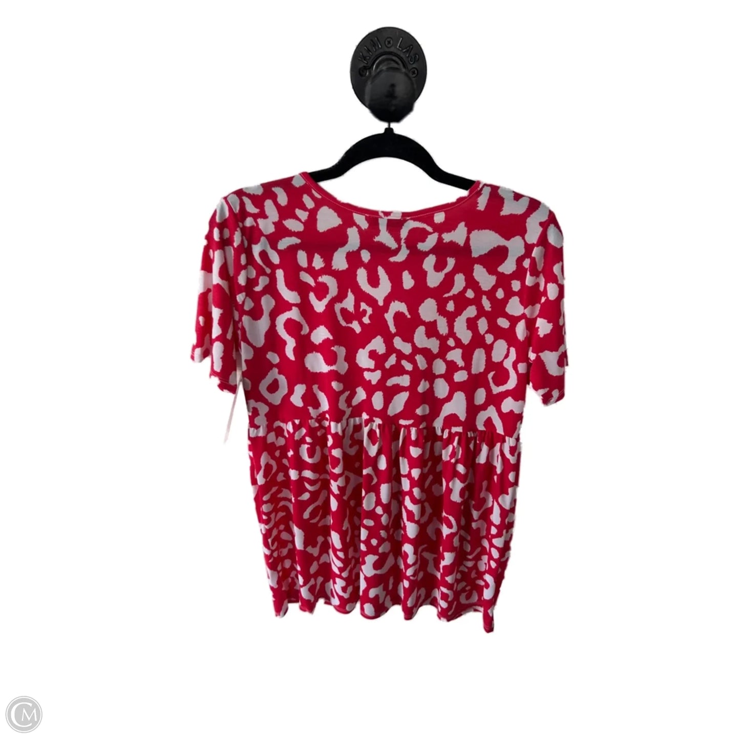 Top Short Sleeve By Heimish Usa In Red & White, Size: 1x