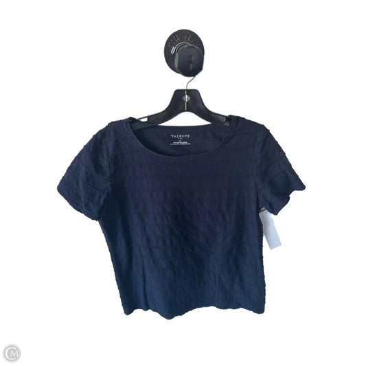 Top Short Sleeve By Talbots In Navy, Size: M