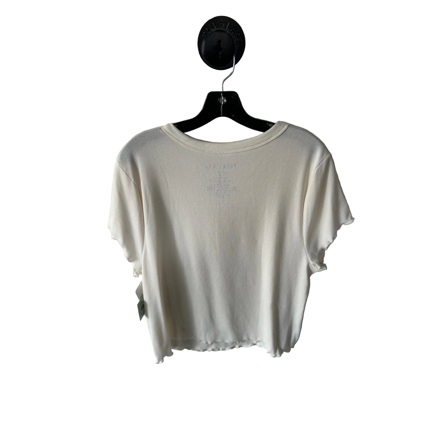 Top Short Sleeve By Clothes Mentor In Cream, Size: L