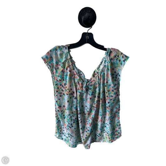Top Sleeveless By Lc Lauren Conrad In Green & White, Size: Xl