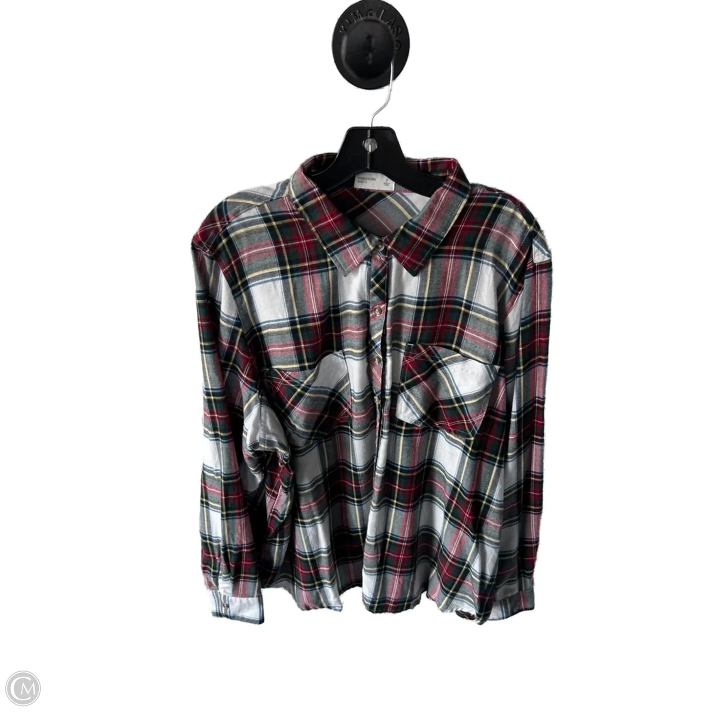Top Long Sleeve By Maurices In Green & Red, Size: 2x