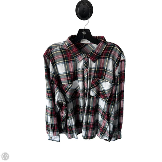 Top Long Sleeve By Maurices In Green & Red, Size: 2x