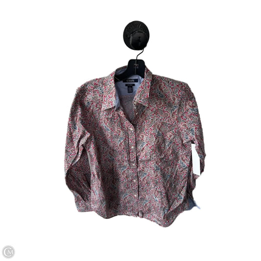 Top Long Sleeve By Chaps In Paisley Print, Size: M