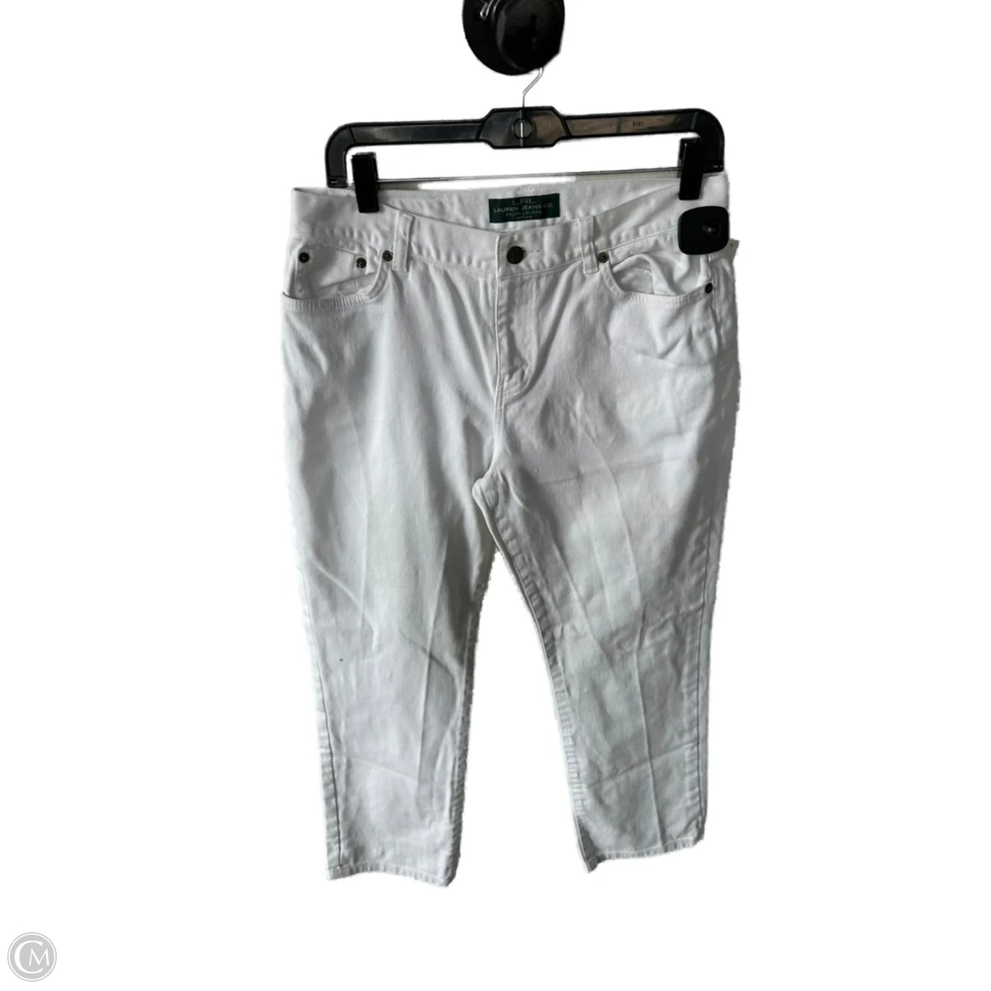 Jeans Straight By Lauren By Ralph Lauren In White Denim, Size: 10p