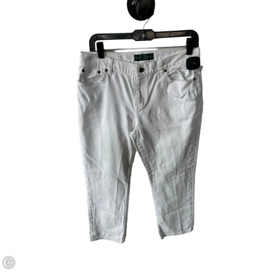 Jeans Straight By Lauren By Ralph Lauren In White Denim, Size: 10p