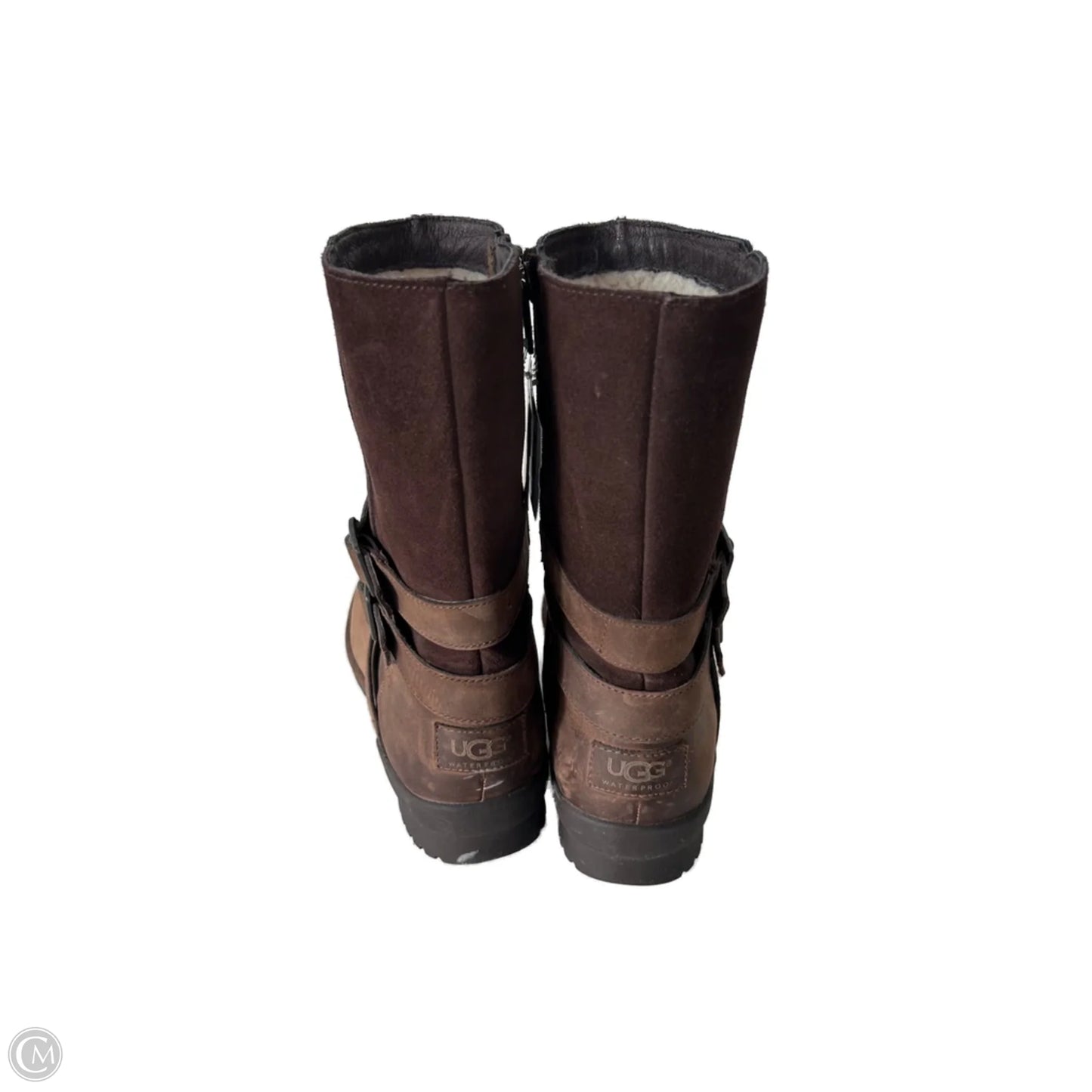 Boots Designer By Ugg In Brown, Size: 8