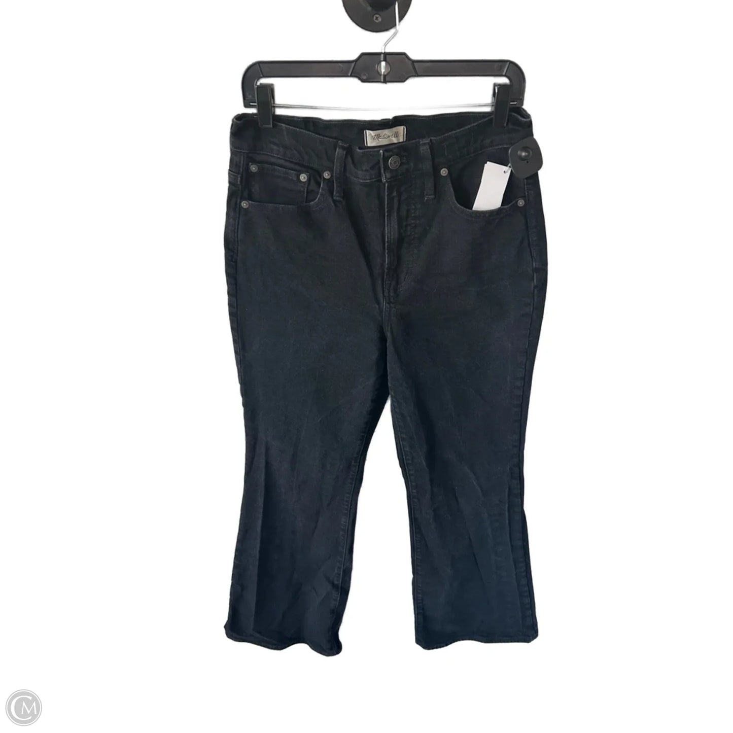 Jeans Flared By Madewell In Black Denim, Size: 4